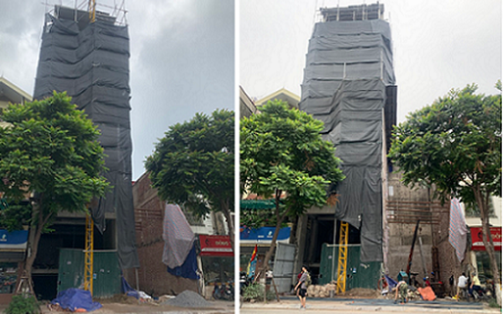 Phường Khương Mai: Công trình xây dựng trên phố kiểu mẫu "nuốt trọn" vỉa hè