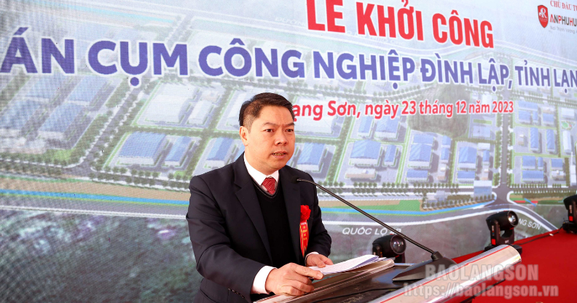 Lạng Sơn: Khởi công dự án Cụm công nghiệp Đình Lập