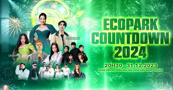 Cháy hết mình với đại tiệc âm thanh, ánh sáng và pháo hoa tại Ecopark Countdown 2024