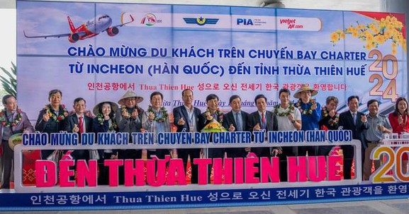 Thừa Thiên Huế: Đón chuyến bay Quốc tế đầu tiên trong năm 2024