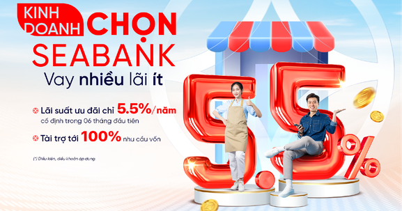 SeABank dành 5.000 tỷ đồng cho vay khách hàng cá nhân bổ sung vốn kinh doanh