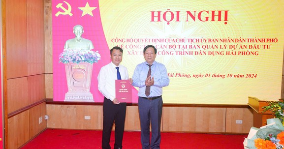 Hải Phòng có tân PGĐ Ban Quản lý Dự án đầu tư xây dựng công trình dân dụng