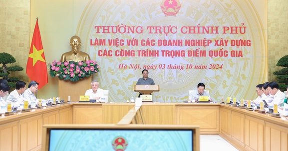 Thường trực Chính phủ làm việc với các doanh nghiệp xây dựng các công trình trọng điểm quốc gia