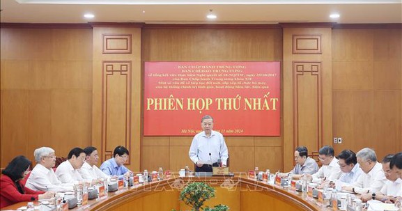 Tổng Bí thư Tô Lâm: Tập trung thực hiện thắng lợi cuộc cách mạng về tổ chức bộ máy của hệ thống chính trị