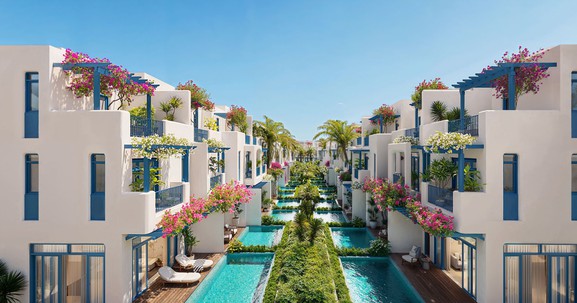 Ghé thăm nhà phố biển phong cách Hy Lạp tại Sông Town – CaraWorld Cam Ranh