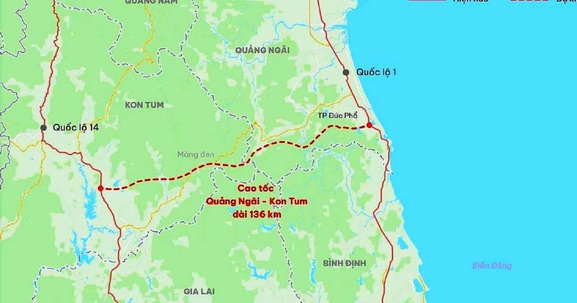 Nghiên cứu bổ sung cao tốc Quảng Ngãi - Kon Tum vào quy hoạch đường bộ