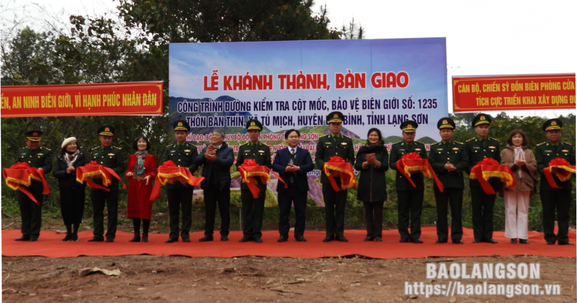 Lạng Sơn: Khánh thành đường kiểm tra lên giao mốc 1235 xã Tú Mịch, huyện Lộc Bình