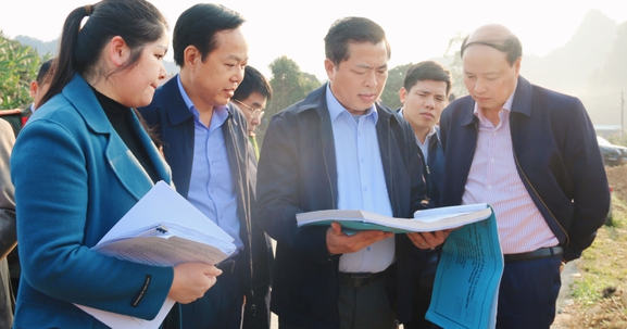 Cao Bằng: Bí thư Tỉnh ủy kiểm tra giải phóng mặt bằng, tái định cư Dự án cao tốc Đồng Đăng - Trà Lĩnh