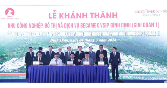 Khánh thành khu công nghiệp, đô thị và dịch vụ Becamex VSIP Bình Định