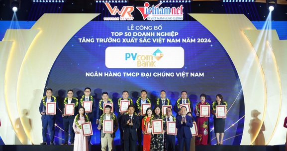 PVcomBank là doanh nghiệp phát triển nhanh nhất Việt Nam 2024