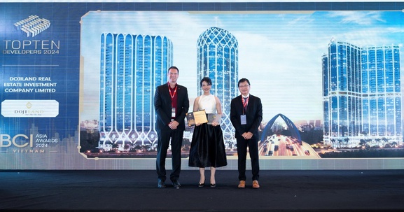 DOJILAND đạt Top 10 nhà phát triển Bất động sản hàng đầu Việt Nam tại BCI Asia Awards 2024