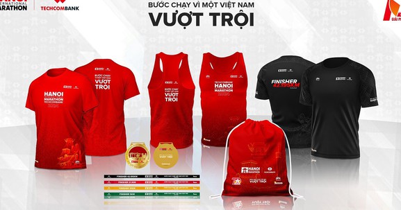 Giải Marathon Quốc tế Hà Nội Techcombank ra mắt bộ vật phẩm phiên bản đặc biệt kỷ niệm 70 năm Giải phóng Thủ đô
