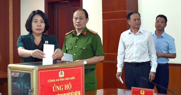 Điện Biên: Công an tỉnh ủng hộ 2,2 tỷ đồng đến nhân dân bị thiệt hại do bão số 3