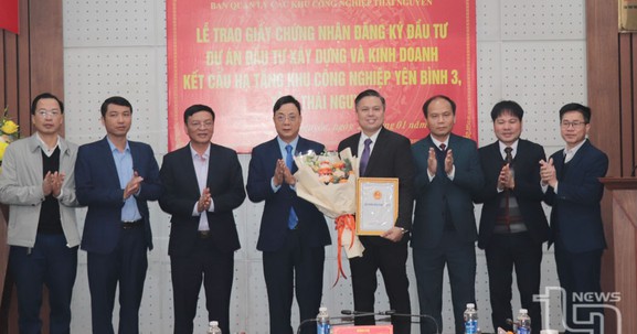 Thái Nguyên: Trao giấy chứng nhận đầu tư trên 4.100 tỷ đồng cho Công ty CP Tập đoàn BMK