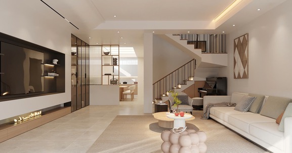 Sự giao thoa giữa phong cách hiện đại và đương đại trong căn hộ nhỏ