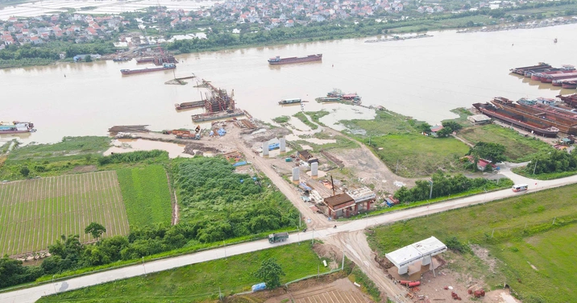 Cây cầu đầu tiên vượt sông Thái Bình, kết nối Bắc Ninh - Hải Phòng bị chậm tiến độ