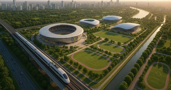 Việt Nam sắp có tổ hợp đô thị thể thao 4.560ha, nằm liền kề tuyến đường sắt cao tốc Bắc - Nam