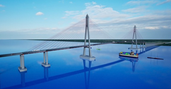 Cầu dây văng lớn thứ 2 Việt Nam có bóng dáng của Đèo Cả nỗ lực về đích