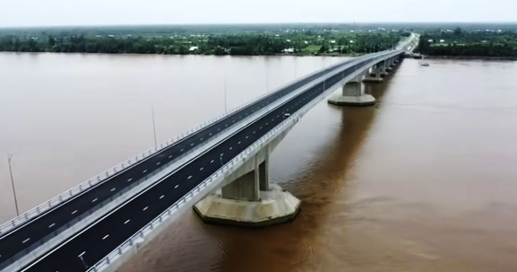Chưa đầy 1 tháng nữa, chính thức thông xe cầu vượt sông 4.000 tỷ xóa bỏ toàn bộ các bến phà lâu đời, nối thông 2 tỉnh thành miền Tây