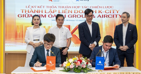 Kim Oanh Group hợp tác cùng AirCity thành lập K-City - đơn vị tiên phong ứng dụng AI, Robotic trong vận hành dự án