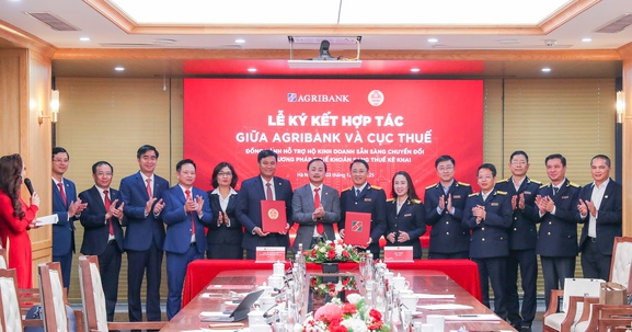 Agribank và Cục Thuế ký kết hợp tác, đồng hành hỗ trợ hộ kinh doanh sẵn sàng chuyển đổi từ phương pháp thuế khoán sang thuế kê khai