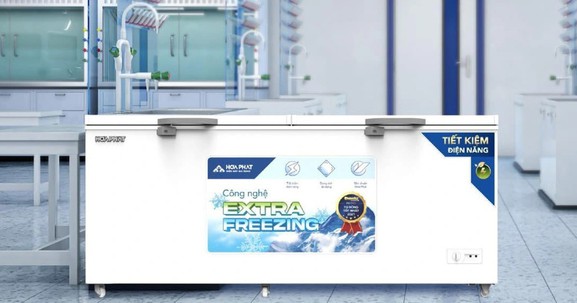 Tủ đông Hòa Phát bảo ôn dày 67mm được chủ cửa hàng chọn mua dịp Tết