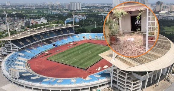 Sân vận động 40.000 chỗ từng là niềm tự hào của bóng đá Việt nay xuống cấp nghiêm trọng, nhiều hạng mục hoang tàn