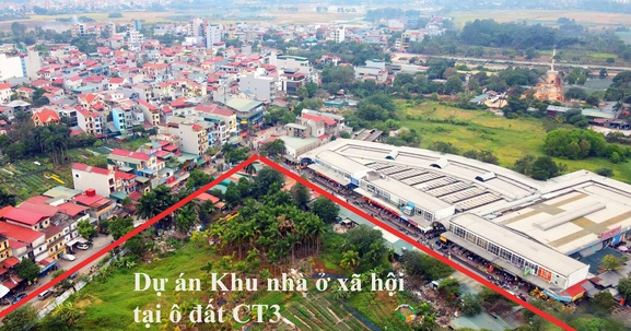 Cận cảnh khu đất xây nhà ở xã hội Kim Chung, căn hộ diện tích lớn nhất giá khoảng 1,2 tỷ đồng