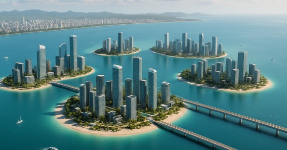 Việt Nam nghiên cứu xây 5 hòn đảo nổi làm khu đô thị, giống mô hình của Dubai ở vịnh Ba Tư