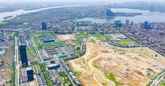 Công viên quy mô 65ha tọa lạc tại khu đô thị cao cấp Hà Nội đang dần lộ diện