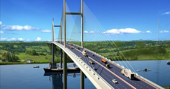 Ngày mai, cây cầu dây văng có tĩnh không cao nhất Việt Nam sẽ chính thức hợp long