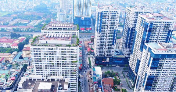 Con đường dài 1,1km "gánh" 20 toà chung cư ở Hà Nội đang được mở rộng