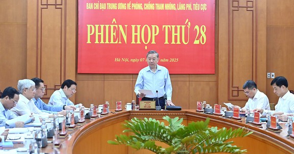 Tổng Bí thư Tô Lâm chủ trì Phiên họp thứ 28 của Ban Chỉ đạo Trung ương về phòng, chống tham nhũng, lãng phí, tiêu cực
