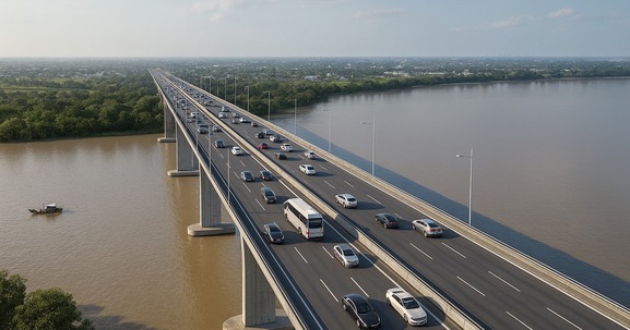 Cầu lớn nhất trên tuyến cao tốc từng hiện đại nhất Việt Nam: Sẽ có công trình song sinh 5 làn xe, khơi thông cửa ngõ đến sân bay Long Thành