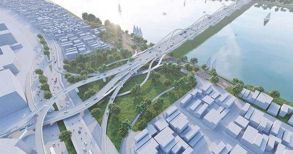 Hà Nội đề xuất phương án "đổi đất lấy hạ tầng" để xây cầu Trần Hưng Đạo