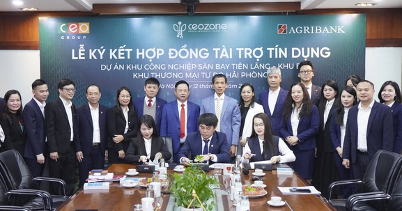 Tập đoàn CEO và Agribank ký hợp đồng tài trợ tín dụng cho Khu công nghiệp Sân bay Tiên Lãng – Khu B
