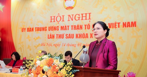 Bà Hà Thị Nga giữ chức Phó Chủ tịch - Tổng Thư ký Ủy ban Trung ương MTTQ Việt Nam