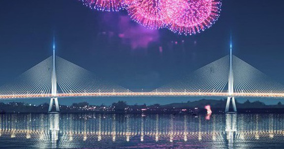 Cầu gần 11.500 tỷ nối 2 tỉnh thành giàu có nhất Việt Nam: Trụ tháp vút cao, tựa ‘bảo kiếm’ vững chãi giữa lòng sông