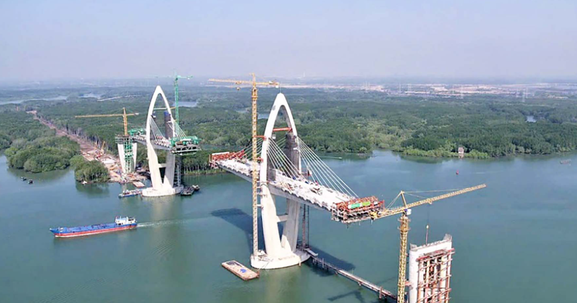Cây cầu có nhịp chính dài nhất Đông Nam Á, kết nối 2 tỉnh thành giàu nhất cả nước: Đã thành hình, vượt yêu cầu 6 tháng