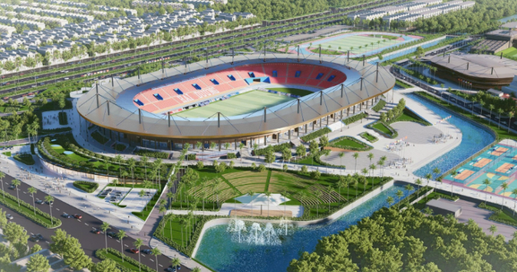 Thành phố nhỏ nhất Việt Nam sắp có thêm sân vận động mới, sức chứa 30.000 chỗ ngồi, quy mô gần bằng sân Mỹ Đình