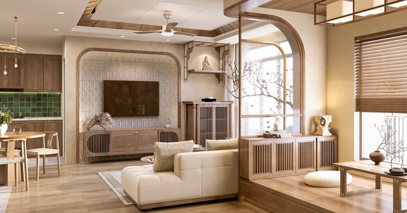 Đi tìm giải pháp kiến trúc cho căn hộ 3 thế hệ hiện đại mang tinh thần Indochine