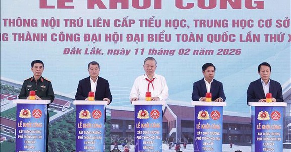 Tổng Bí thư Tô Lâm dự khởi công trường phổ thông nội trú tại xã Ea Rốk (Đắk Lắk)