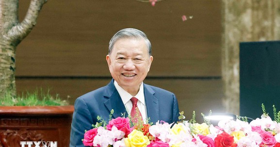 Tổng Bí thư Tô Lâm thăm, chúc Tết Đảng bộ, chính quyền, nhân dân Thủ đô Hà Nội