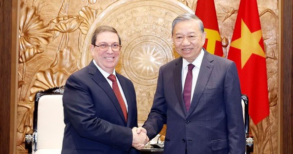 Tổng Bí thư tiếp Đặc phái viên Đảng, Nhà nước Cuba, Bộ trưởng Ngoại giao Cuba