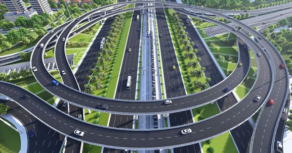 Sắp thành hình nút giao hơn 2.000 tỷ đồng kết nối với đại lộ dài nhất Việt Nam