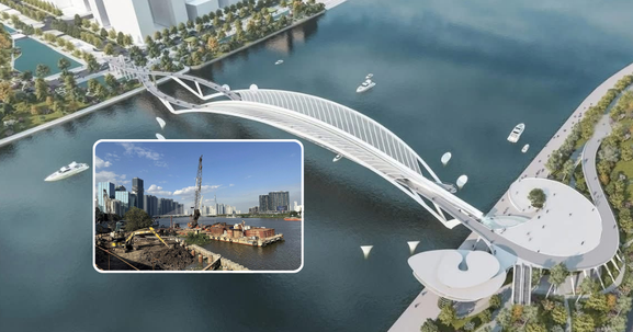 Cầu đi bộ nghìn tỷ bắc qua dòng sông biểu tượng: Kiến trúc độc đáo nhất thế giới tại Việt Nam, biểu tượng mới của siêu đô thị giàu có
