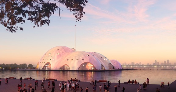 Nhà hát gần 13.000 tỷ thuộc top đắt đỏ nhất thế giới dần thành hình giữa lòng hồ nước ngọt lớn nhất Thủ đô