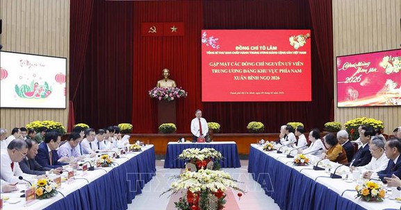 Tổng Bí thư Tô Lâm gặp mặt các đồng chí nguyên Ủy viên Trung ương Đảng khu vực phía Nam