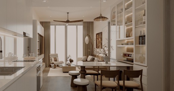 Tận hưởng cuộc sống tối giản trong căn hộ mang đậm phong cách Japandi