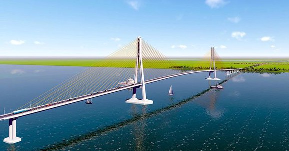 Cầu dây văng lớn thứ 2 Việt Nam, thuộc dự án 8.000 tỷ rút ngắn khoảng 80km từ miền Tây đến TP. HCM có điều chỉnh quan trọng